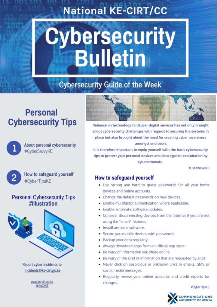 Personal Cybersecurity Tips